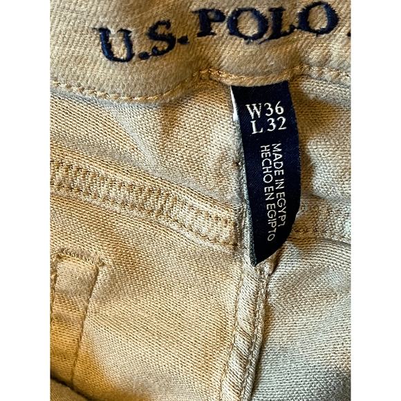 U.S. Polo Association Tan Jeans Mens 36x32 - Picture 4 of 5